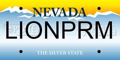 LIONPRM Nevada License Plate