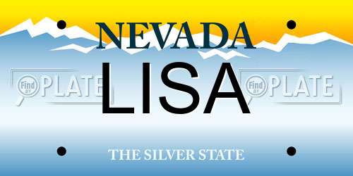 LISA Nevada License Plate