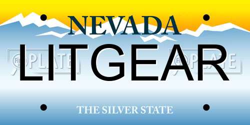 LITGEAR Nevada License Plate