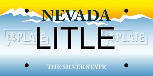 LITLE Nevada License Plate