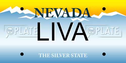 LIVA Nevada License Plate