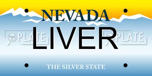 LIVER Nevada License Plate