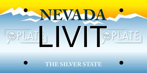 LIVIT Nevada License Plate