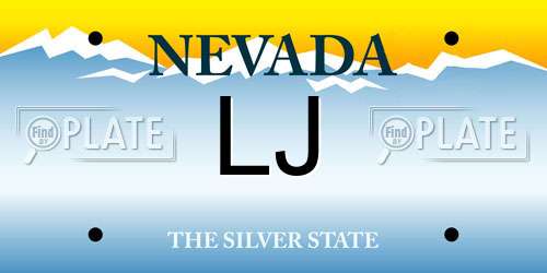 LJ Nevada License Plate