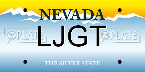LJGT Nevada License Plate