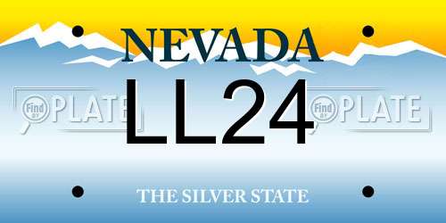 LL24 Nevada License Plate
