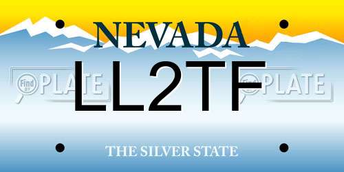 LL2TF Nevada License Plate
