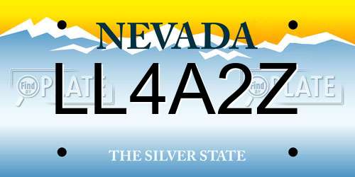 LL4A2Z Nevada License Plate