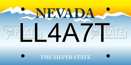 LL4A7T Nevada License Plate