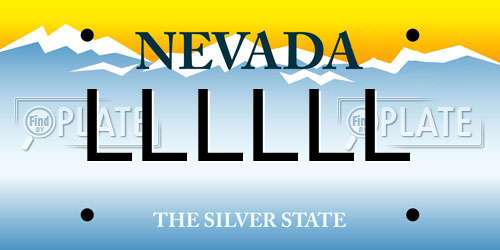 LLLLLL Nevada License Plate