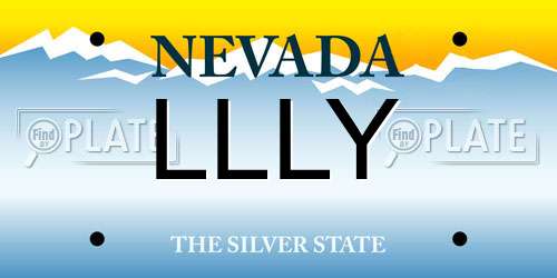 LLLY Nevada License Plate