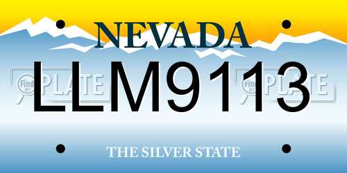 LLM9113 Nevada License Plate