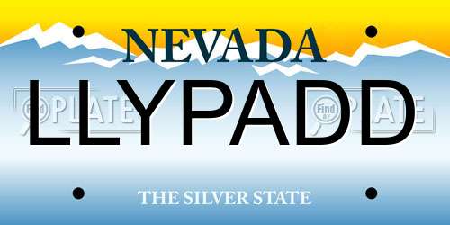 LLYPADD Nevada License Plate