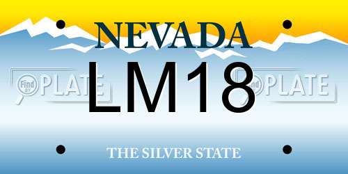 LM18 Nevada License Plate