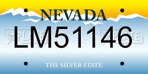 LM51146 Nevada License Plate