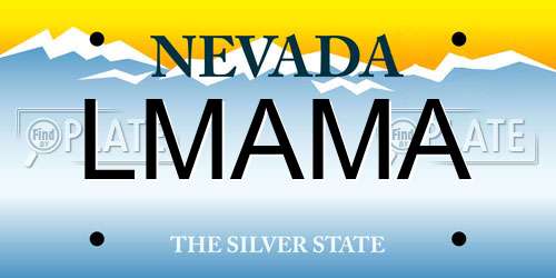 LMAMA Nevada License Plate