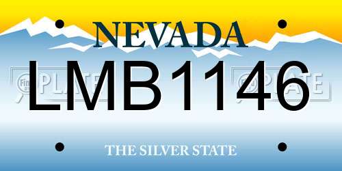 LMB1146 Nevada License Plate