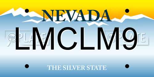 LMCLM9 Nevada License Plate