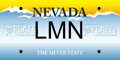 LMN Nevada License Plate