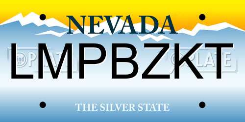 LMPBZKT Nevada License Plate