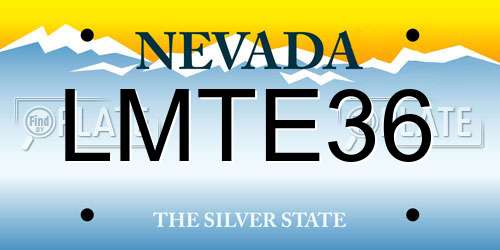 LMTE36 Nevada License Plate