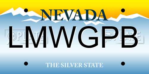 LMWGPB Nevada License Plate