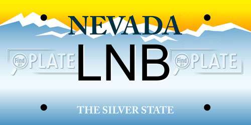 LNB Nevada License Plate