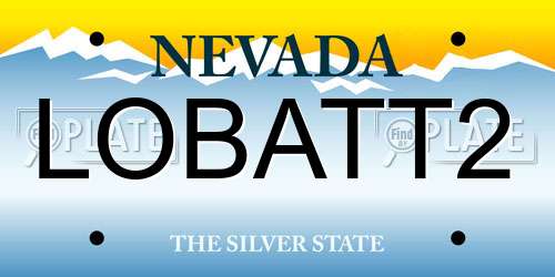 LOBATT2 Nevada License Plate