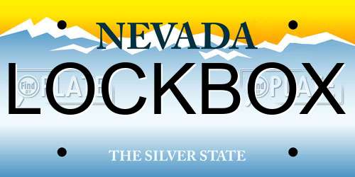 LOCKBOX Nevada License Plate