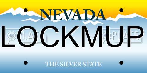 LOCKMUP Nevada License Plate