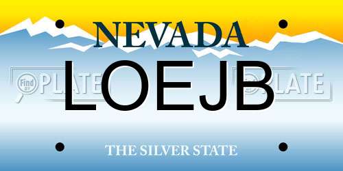LOEJB Nevada License Plate