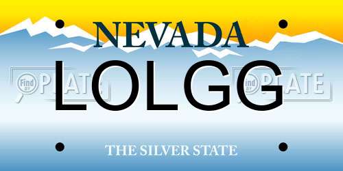 LOLGG Nevada License Plate