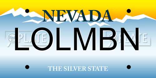 LOLMBN Nevada License Plate