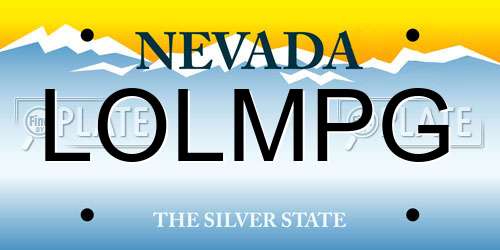 LOLMPG Nevada License Plate