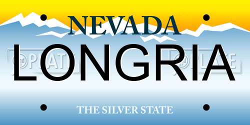 LONGRIA Nevada License Plate