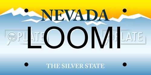 LOOMI Nevada License Plate