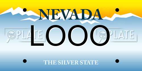 LOOO Nevada License Plate