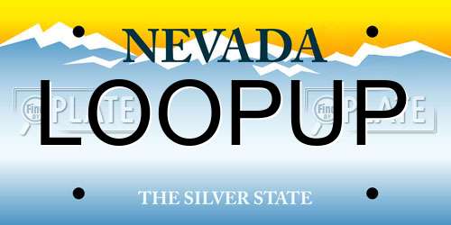 LOOPUP Nevada License Plate
