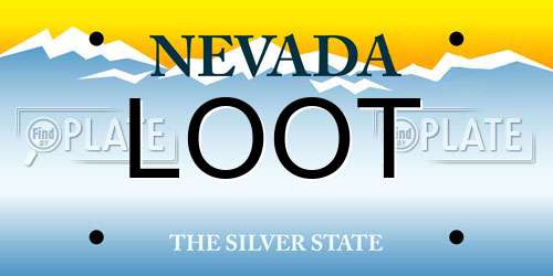LOOT Nevada License Plate