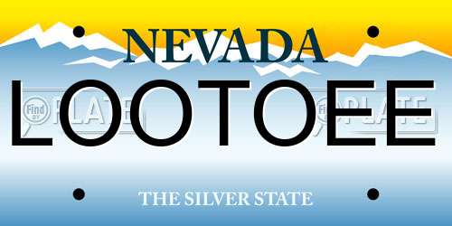 LOOTOEE Nevada License Plate