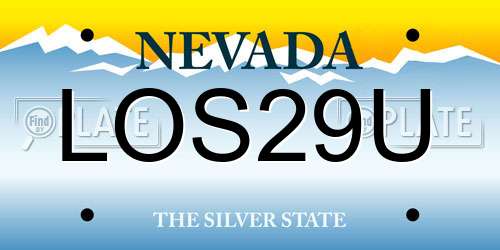 LOS29U Nevada License Plate