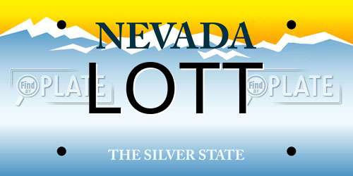 LOTT Nevada License Plate
