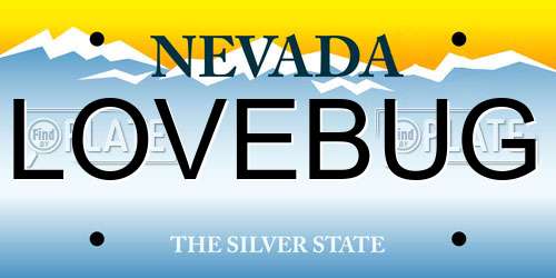 LOVEBUG Nevada License Plate