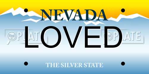 LOVED Nevada License Plate