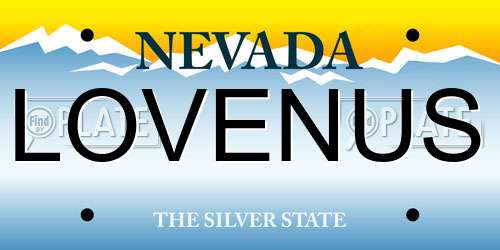 LOVENUS Nevada License Plate