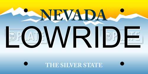 LOWRIDE Nevada License Plate
