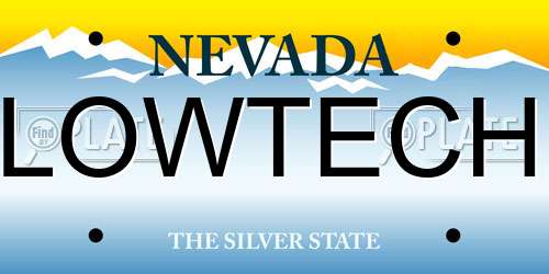LOWTECH Nevada License Plate
