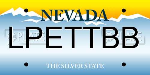 LPETTBB Nevada License Plate