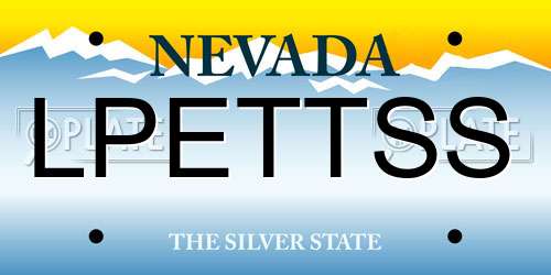 LPETTSS Nevada License Plate