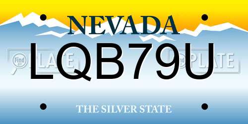 LQB79U Nevada License Plate